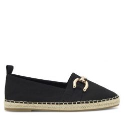 Espadryle DeeZee. Czarne espadryle damskie DeeZee, bez wzorów, bez obcasa. Za 89.99 zł.
