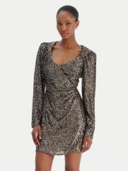 Rinascimento Sukienka koktajlowa CFC0126602003 Srebrny Slim Fit. Szare sukienki damskie RINASCIMENTO, xl, bez wzorów, z syntetyku, wizytowe, bez kołnierzyka, bez ramiączek. Za 619.99 zł.