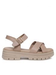 Lasocki Sandały CEO-WB-LINA-23 Beżowy. Brązowe sandały damskie Lasocki, bez wzorów, ze skóry, bez obcasa, na płaskiej podeszwie. Za 169.99 zł.