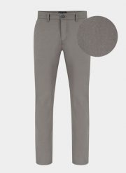 Szare spodnie męskie chino P21WF-WX-045-S-R. Szare spodnie materiałowe męskie Pako Lorente, bez wzorów, z bawełny, casualowe. Za 69.99 zł.