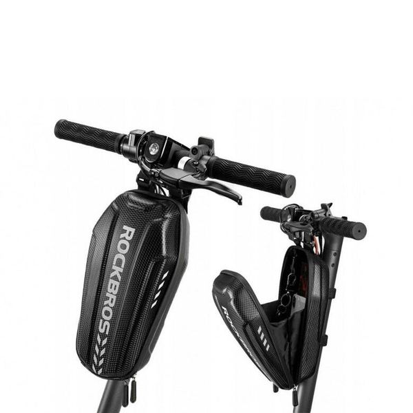 Sakwa, torba na hulajnogę rower na kierownicę Rockbros B62 1,5l. Czarne torebki klasyczne damskie ROCKBROS, bez wzorów, z materiału, duże, bez dodatków. Za 69.99 zł.