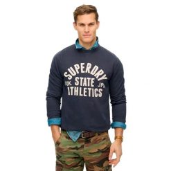 Bluza Superdry Athletic Essentials. Niebieskie bluzy bez kaptura męskie Superdry., m. Za 310.00 zł.