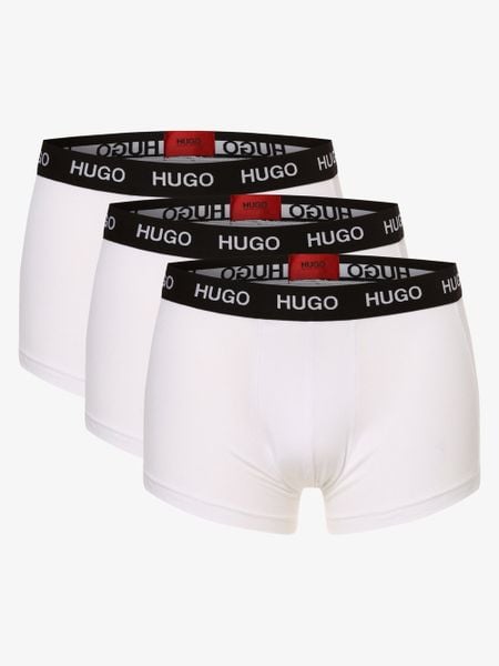 HUGO Obcisłe bokserki pakowane po 3 szt. Mężczyźni Bawełna biały, S. Białe bokserki męskie Hugo, bez wzorów, z bawełny. Za 219.95 zł.
