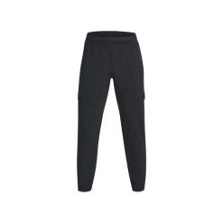 Spodnie Under Armour UA STRETCH VOWEN CARGO. Czarne spodnie materiałowe męskie Under Armour, bez wzorów, z elastanu. Za 330.45 zł.