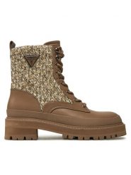 Guess Trapery Badany FLFBDN ELE10 Beżowy. Brązowe trapery damskie Guess, ze skóry, bez obcasa. Za 609.99 zł.