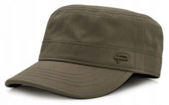 Męska Czapka, Wiosenno-Letnia - Patrolówka - Pako Jeans - Oliwka. Zielone czapki męskie Pako Jeans, na lato, bez wzorów, z bawełny. Za 75.00 zł.