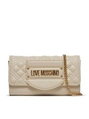 LOVE MOSCHINO Torebka JC4054PP1ILA0110 Écru. Torebki klasyczne damskie Love Moschino, bez wzorów, ze skóry, wizytowe, bez kołnierzyka, bez ramiączek. Za 679.99 zł.