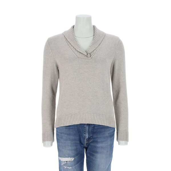 Second life - Damski szary sweter - Jak nowy. Szare swetry klasyczne damskie Ralph Lauren, bez kołnierzyka. Za 127.76 zł.