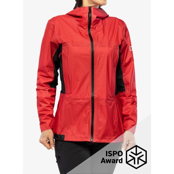 Kurtka przeciwdeszczowa damska Berghaus MTN Guide Hyper Alpha Jacket. Czerwone kurtki damskie Berghaus, bez kaptura. Za 881.99 zł.