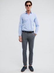 BIG STAR Spodnie chino w kolorze antracytowym rozmiar: W36/L34. Czarne spodnie materiałowe męskie Big Star, bez wzorów, retro. Za 139.99 zł.