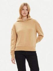 Calvin Klein Bluza Nano Logo K20K207202 Beżowy Relaxed Fit. Brązowe bluzy bez kaptura damskie CALVIN KLEIN, m, z bawełny. Za 559.99 zł.