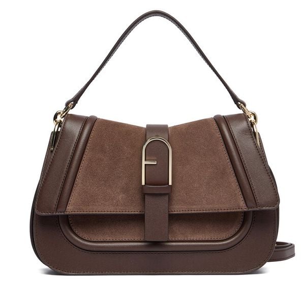 Torebka Furla. Brązowe torebki klasyczne damskie Furla, bez wzorów, bez dodatków. Za 2,139.00 zł.