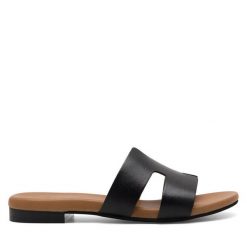 Klapki Sergio Bardi. Czarne klapki damskie Sergio Bardi, bez wzorów, bez obcasa. Za 229.99 zł.