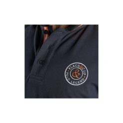 Koszulka polo do jazdy konnej Flags&Cup Mexico. Niebieskie koszulki polo męskie FLAGS&CUP, bez wzorów, bez ramiączek. Za 230.50 zł.