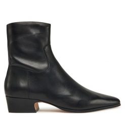 Botki Nokwol. Czarne botki damskie Nokwol, bez obcasa, na płaskiej podeszwie, bez zapięcia. Za 529.99 zł.