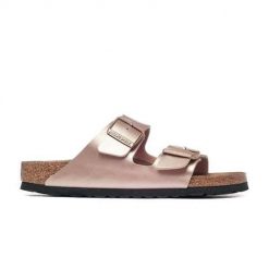 Klapki damskie Birkenstock Arizona Bf Copper. Klapki damskie Birkenstock, bez wzorów, z materiału, bez obcasa. Za 453.00 zł.