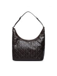 Calvin Klein Torebka Emblem Aop Debossed Medium Shbag LV04F3875G Brązowy. Brązowe torebki klasyczne damskie CALVIN KLEIN, bez wzorów, ze skóry, bez dodatków. Za 649.99 zł.