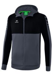 Kurtka treningowa z kapturem Erima Six Wings. Czarne kurtki treningowe męskie Erima, xl, bez wzorów, z bawełny, na fitness i siłownię. Za 252.50 zł.