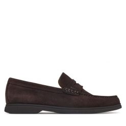 Mokasyny BOSS. Brązowe mokasyny męskie Boss. Za 849.99 zł.