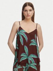 LOLA CASADEMUNT Top LS2615121 Brązowy Regular Fit. Brązowe topy damskie lola casademunt, xl, bez wzorów, z wiskozy, bez ramiączek. Za 294.99 zł.