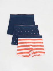 3 pack bokserek Long - granatowy. Niebieskie bokserki męskie Reserved, bez wzorów. Za 69.99 zł.