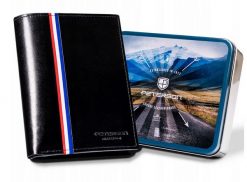 Portfel skórzany Peterson [DH] PTN 22307-VT-A czarny. Czarne portfele męskie Peterson, bez wzorów, ze skóry. Za 110.99 zł.