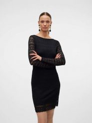 Vero Moda Sukienka "Zoe" w kolorze czarnym rozmiar: XL. Czarne sukienki damskie Vero Moda, xl, bez wzorów, z koronki, bez kołnierzyka, bez ramiączek, mini. Za 91.99 zł.