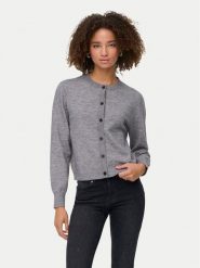 ONLY Kardigan Camille 15349639 Szary Regular Fit. Szare kardigany damskie Only, s, bez wzorów, z syntetyku. Za 159.99 zł.