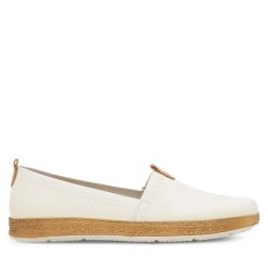 Półbuty Lasocki. Białe półbuty damskie Lasocki, bez wzorów, bez obcasa, na płaskiej podeszwie. Za 189.99 zł.