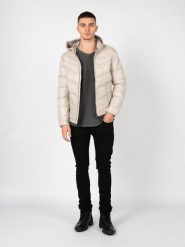 Guess Kurtka "Down Jkt" | M2YL45 WEQJ2 | Mężczyzna | Szary. Szare kurtki męskie Guess, m, z aplikacjami, z poliamidu, bez kaptura. W wyprzedaży za 419.00 zł.