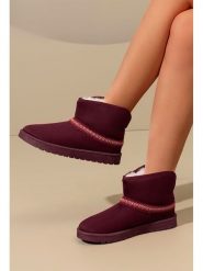 C'M Botki zimowe w kolorze czerwonym rozmiar: 37. Czerwone botki damskie C'M, na zimę, bez obcasa, bez zapięcia. Za 108.99 zł.