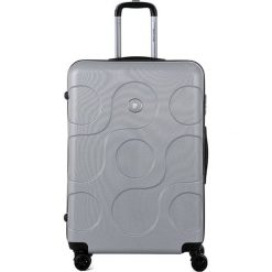 Walizka w kolorze srebrnym - 107 l. Szare walizki Bestseller Luggage, bez wzorów, z materiału. W wyprzedaży za 239.95 zł.