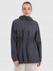 KURTKA PARKA DAMSKA 4F PRZEJŚCIOWA MEMBRANA 8000 Z KAPTUREM SZARA. Szare kurtki damskie 4f, l, bez wzorów. Za 349.99 zł.