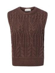Msch Copenhagen sweter bez rękawów Kobiety Bawełna brązowy, M/L. Brązowe swetry klasyczne damskie MSCH Copenhagen, l, z bawełny, bez kołnierzyka. Za 299.95 zł.