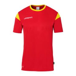 Koszulka Uhlsport Squad 27. Czerwone t-shirty sportowe męskie UHLSPORT, m, bez ramiączek, do piłki nożnej. Za 122.50 zł.