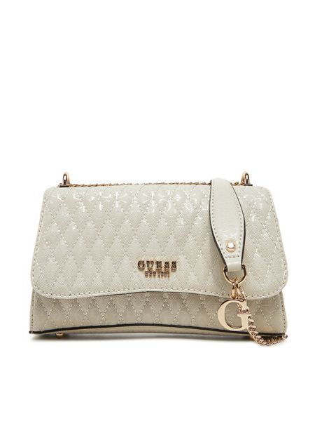 Guess Torebka HWGG96 26210 Écru. Listonoszki damskie Guess, z aplikacjami, ze skóry, bez dodatków. Za 269.99 zł.