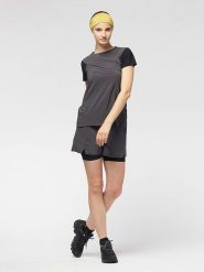 LaMunt Koszulka funkcyjna "Teresa Light" w kolorze antracytowym rozmiar: 34. Czarne bluzki sportowe damskie LaMunt, bez wzorów, z materiału, bez ramiączek. Za 100.99 zł.