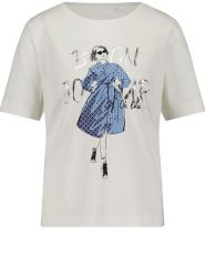 Gerry Weber Koszulka w kolorze białym rozmiar: 46. Białe t-shirty damskie Gerry Weber, bez wzorów, z bawełny, bez kołnierzyka. Za 83.42 zł.