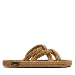 Klapki Bohonomad. Brązowe klapki damskie Bohonomad, bez wzorów, bez obcasa. Za 269.99 zł.