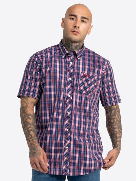 Koszula krótki rękaw LONSDALE BRIXWORTH. Białe koszule męskie Lonsdale, l, bez wzorów, z bawełny, bez kołnierzyka, bez ramiączek. Za 248.00 zł.