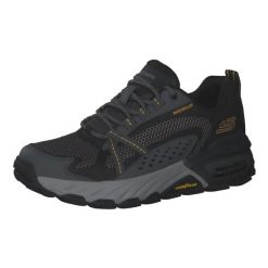 Buty do chodzenia męskie Skechers Max Protect. Czarne buty sportowe na co dzień męskie Skechers, z materiału, bez zapięcia, trekkingowe. Za 349.00 zł.