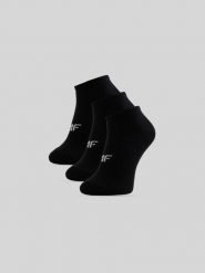 4F Skarpetki krótkie (3-pack) męskie - czarne 39-42. Czarne skarpetki męskie 4f, bez wzorów, z bawełny. Za 49.99 zł.