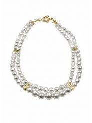 Atelier MIU Pozłacany naszyjnik z perłami - dł. 43 cm rozmiar: onesize. Białe naszyjniki damskie atelier MIU, pozłacane. Za 39.99 zł.