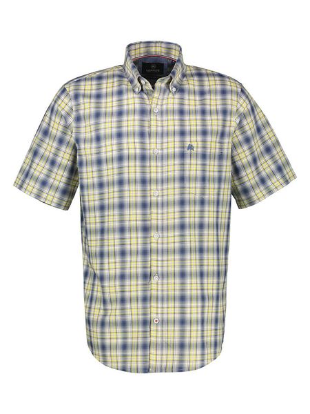 Lerros Koszula w kolorze niebiesko-żółtym rozmiar: XL. Niebieskie koszule męskie Lerros, xl, bez wzorów, z bawełny, bez kołnierzyka, bez ramiączek. Za 78.28 zł.