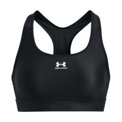 Damski stanik sportowy Under Armour Authentics Mid Padless. Czarne biustonosze sportowe damskie Under Armour, bez wzorów. Za 89.99 zł.