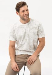 T-shirt z wakacyjnym motywem, Comfort Fit, T-EXOTIC. Białe t-shirty męskie Volcano, m, bez wzorów, z materiału, bez kołnierzyka. Za 69.99 zł.