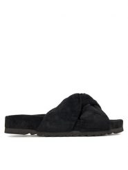 DeeZee Klapki CT1113-6 Czarny. Czarne klapki damskie DeeZee, bez wzorów, z syntetyku, bez obcasa. Za 119.99 zł.