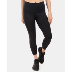 Damskie legginsy fitness Kilpi RIVIAN-W z funkcją OPTI-DRY. Czarne legginsy sportowe damskie Kilpi, xs, bez wzorów, do biegania. Za 203.50 zł.