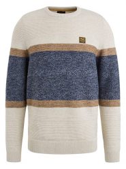 PME Legend Sweter w kolorze beżowo-granatowym rozmiar: XXL. Brązowe swetry męskie PME Legend, xxl, bez wzorów, z bawełny, bez kołnierzyka. Za 206.42 zł.
