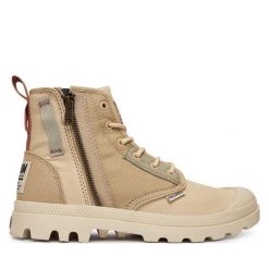 Trapery Palladium. Brązowe trapery damskie Palladium, bez obcasa. Za 429.99 zł.